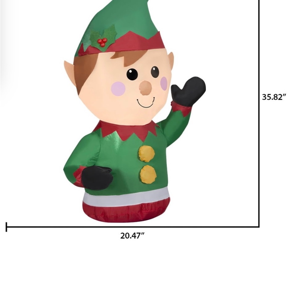 3 pk Inflatable Reindeer, Elf, and Snowman Car Buddies - Picture 7 of 12